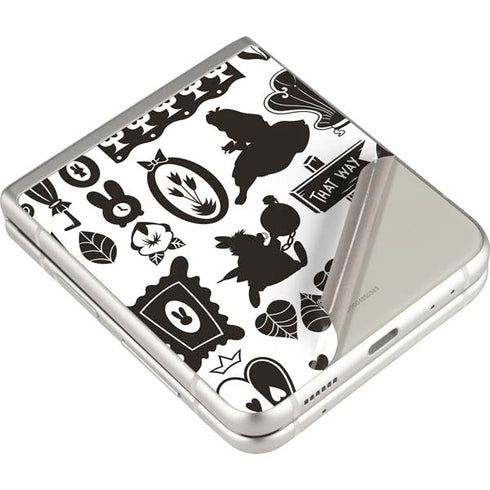 Disney Alice in Wonderland (animated) Silhouette Pattern Galaxy Z Flip3 5G Skin